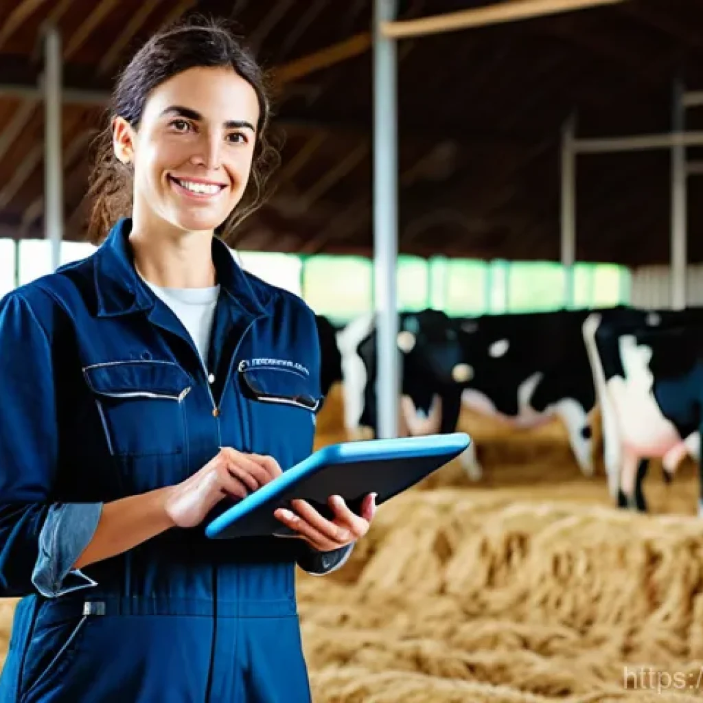 축산업 자격증 활용법 - **Prompt:** "A confident, young Italian agricultural entrepreneur, a woman in her early 30s, stands ...