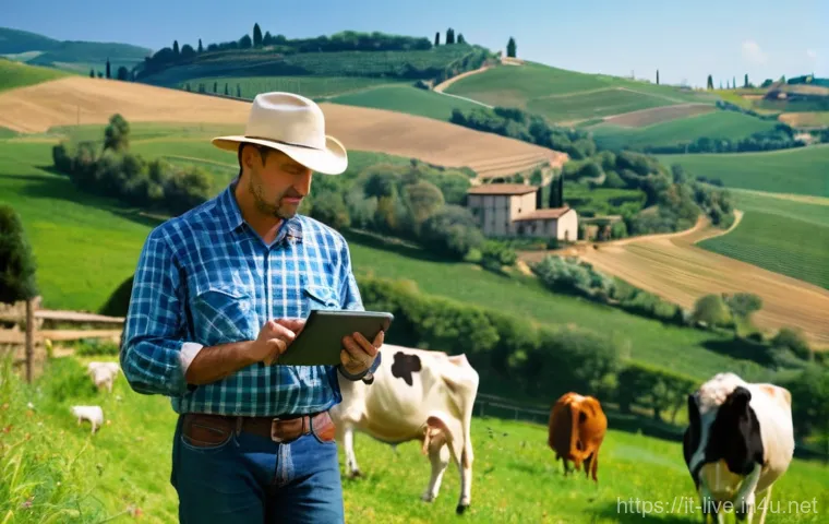 축산업 데이터 분석 방법 - **Prompt 1: "The Digital Shepherd in Tuscany"**
    A serene, sun-drenched pastoral scene in the rol...