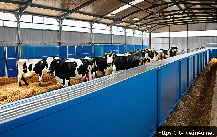 축산업 실무자 성공 스토리 - A modern sustainable livestock farm in Italy featuring advanced animal monitoring technology: smart ...